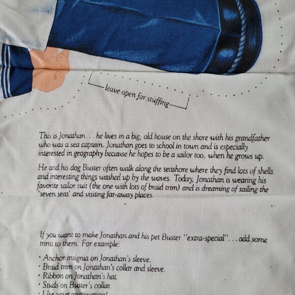 Jonathan and Buster Oh You Beautiful Doll Cut & Sew VIP Cranston Fabric Panel - Picture 5 of 6